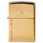 Queen of Bud Golden Vertical Flame Zippo