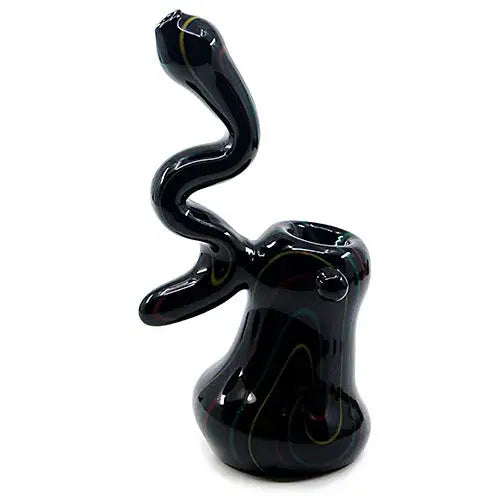 Rasta Swirl Bubbler Glass Water Pipe 6 Inch