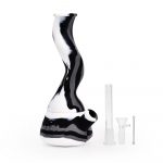 10'' Wavy Silicone Beaker - Black & White