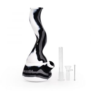 10'' Wavy Silicone Beaker - Black & White