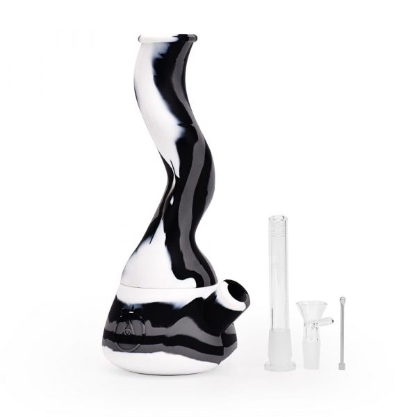 10'' Wavy Silicone Beaker - Black & White