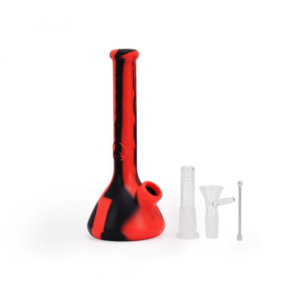 7.5'' Deluxe Silicone Mini Beaker - Red & Black
