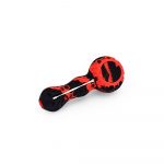 4'' Silicone Spoon Pipe - Red & Black