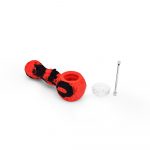 4'' Silicone Spoon Pipe - Red & Black