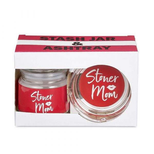 Stoner Mom Ashtray and Stash Jar set