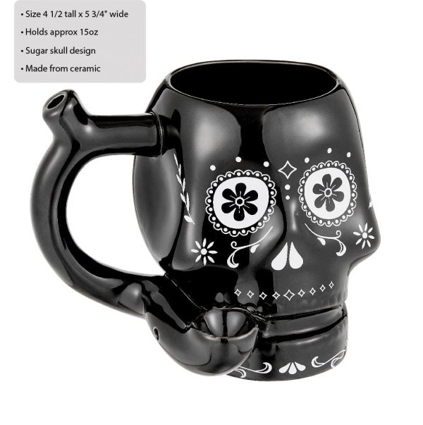 Sugar Skull Pipe Mug