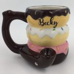 Donut mug - pipe - novelty mug