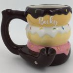 Donut mug - pipe - novelty mug