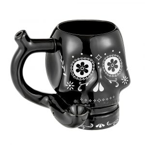 Sugar Skull Pipe Mug