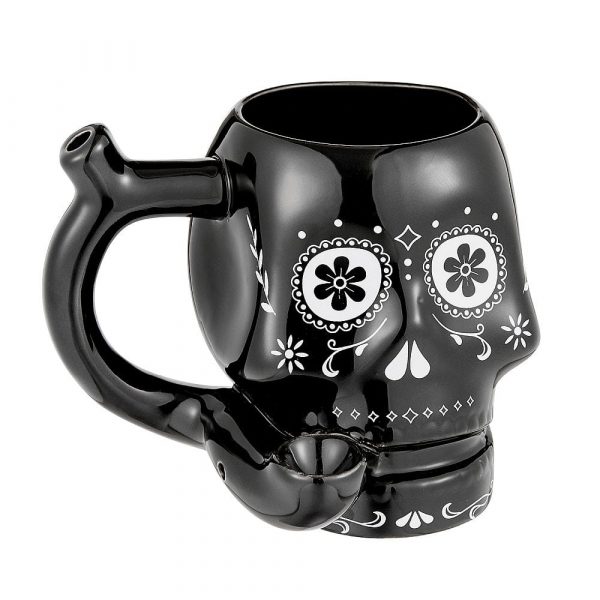 Sugar Skull Pipe Mug