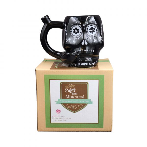 Sugar Skull Pipe Mug