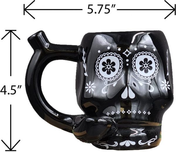 Sugar Skull Pipe Mug
