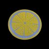 Round Silicone Dab Mat Citrus Premium Dabbing Accessory