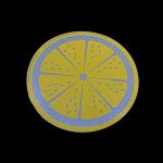 Round Silicone Dab Mat Citrus Premium Dabbing Accessory