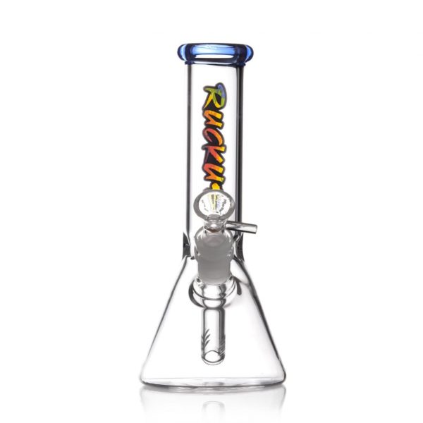 Ruckus Glass Baby Beaker Bong with 6-slit Diffused Downstem