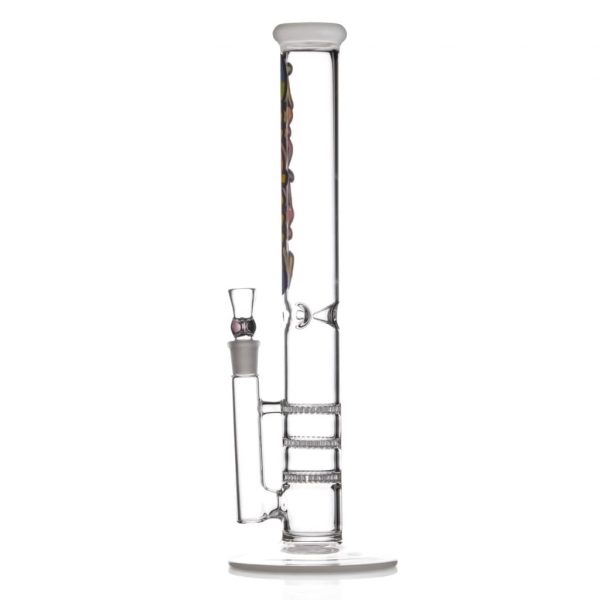 Ruckus Glass Bong with Triple Honeycomb Percs for Superior Diffusion