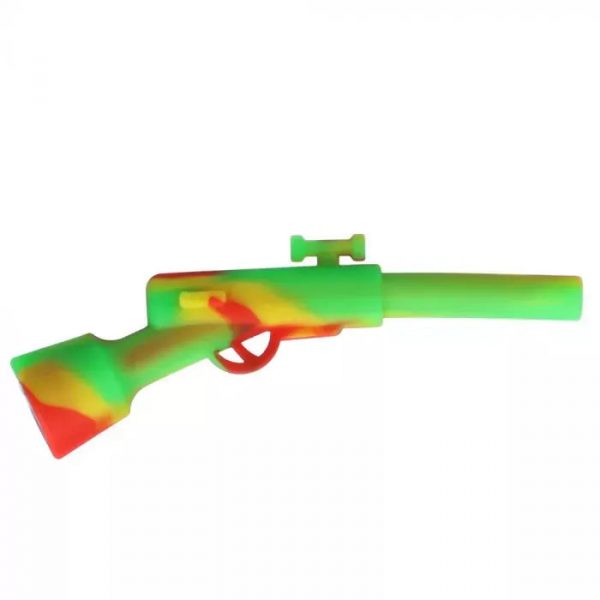 Silicone Shotgun Hand Pipe with Insert Metal Bowl