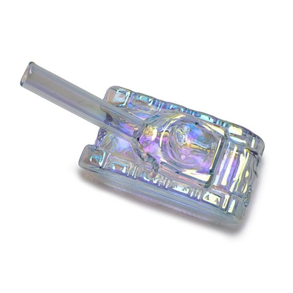 Stylish Tank Glass Hand Pipe for a Color-packed Punch