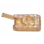 Stylish Tank Glass Hand Pipe for a Color-packed Punch