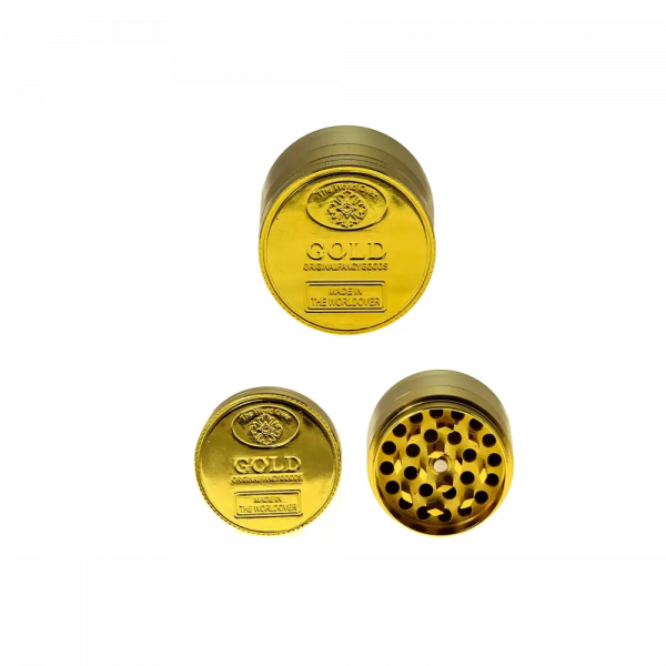 Shiny Gold Coin Grinder Premium Herb Grinder