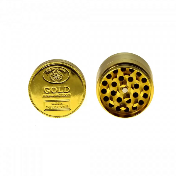 Shiny Gold Coin Grinder Premium Herb Grinder