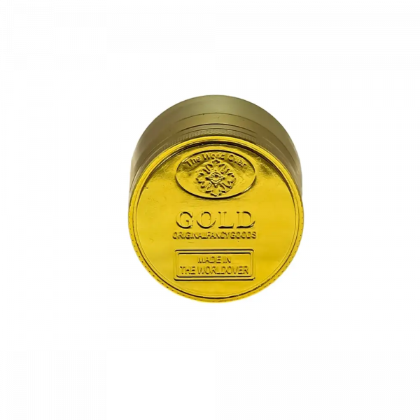 Shiny Gold Coin Grinder Premium Herb Grinder