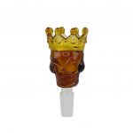 Handmade Skull & Crown Glass Bong Bowl 14mm