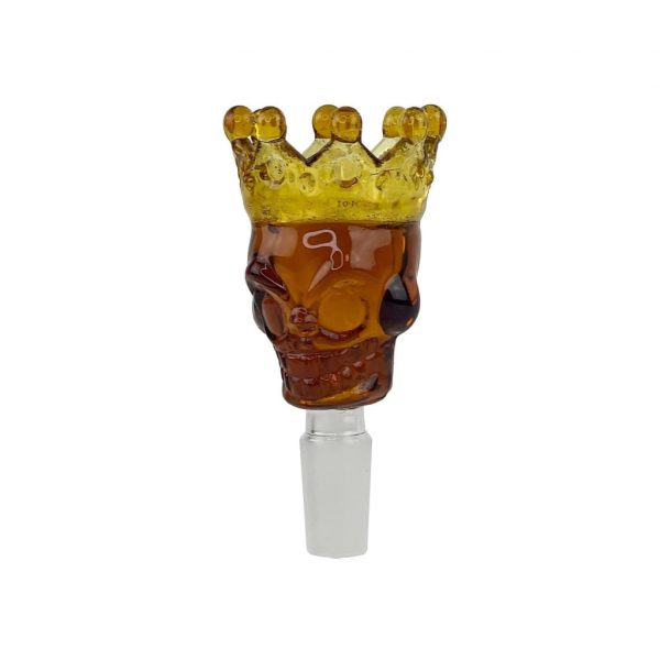 Handmade Skull & Crown Glass Bong Bowl 14mm