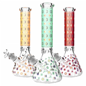 Designer Floral Diamond Print Bong