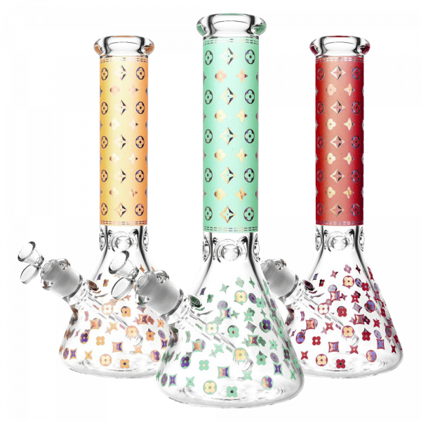 Designer Floral Diamond Print Bong