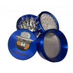 Smokey Metal Grinder 4 Part with Clear Lid 2.5 Inch Best Weed Grinders