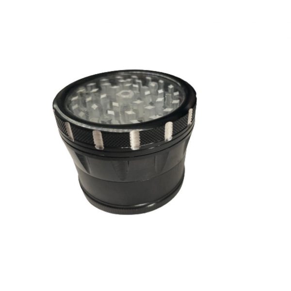 Smokey Metal Grinder 4 Part with Clear Lid 2.5 Inch Best Weed Grinders