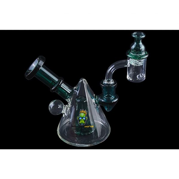 Space King Glass Mini Rig with Cone Head Percolator
