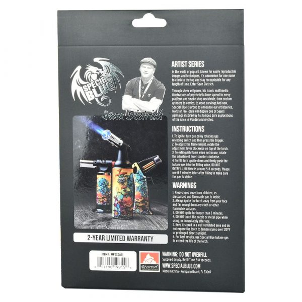 Special Blue Sean Dietrich 8" Monster Pro Torch Lighter