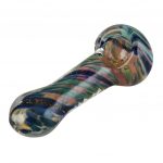 Spiral Fumed Dicro Glass Spoon Pipe 3.75
