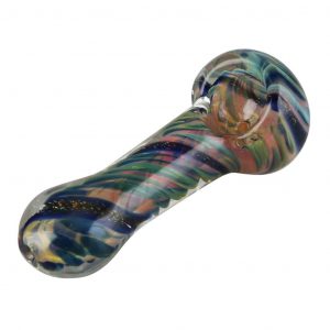 Spiral Fumed Dicro Glass Spoon Pipe 3.75