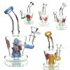 Stylish Flower Sticker Water Pipe with 14mm Male Bowl