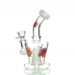 Stylish Flower Sticker Water Pipe with 14mm Male Bowl