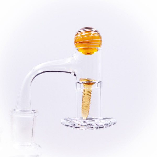 Glass Terp Screw and Marble Slurper Cap Set