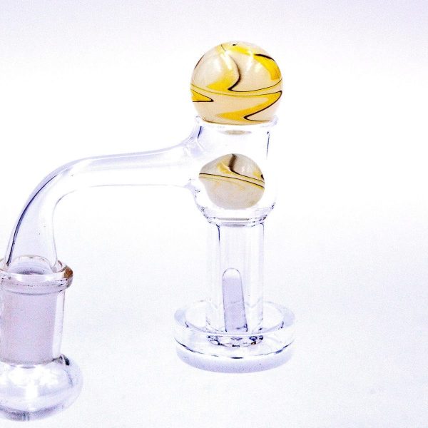 Marbled White Glass Terp Slurper Set