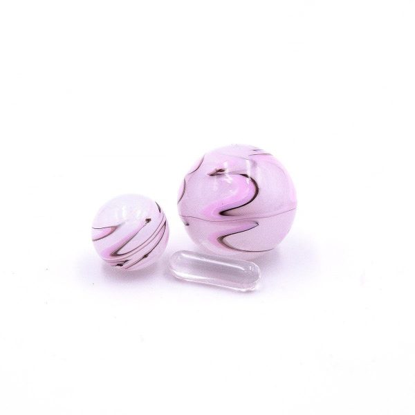 Marbled White Glass Terp Slurper Set