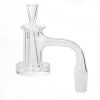 Full Weld Charmer Quartz Banger Set with Quartz Cap & Quartz Cone