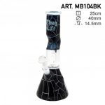 Thug Life Glass Water Pipe Black Broken Stone Design