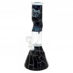 Thug Life Glass Water Pipe Black Broken Stone Design