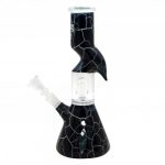 Thug Life Glass Water Pipe Black Broken Stone Design