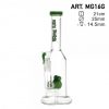 Green Apple Custom Perc Water Pipe with Green Color Accents