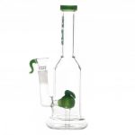 Green Apple Custom Perc Water Pipe with Green Color Accents