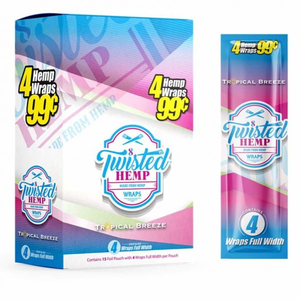 Twisted Hemp Wraps Grape Burst Tobacco Free Slow Burn