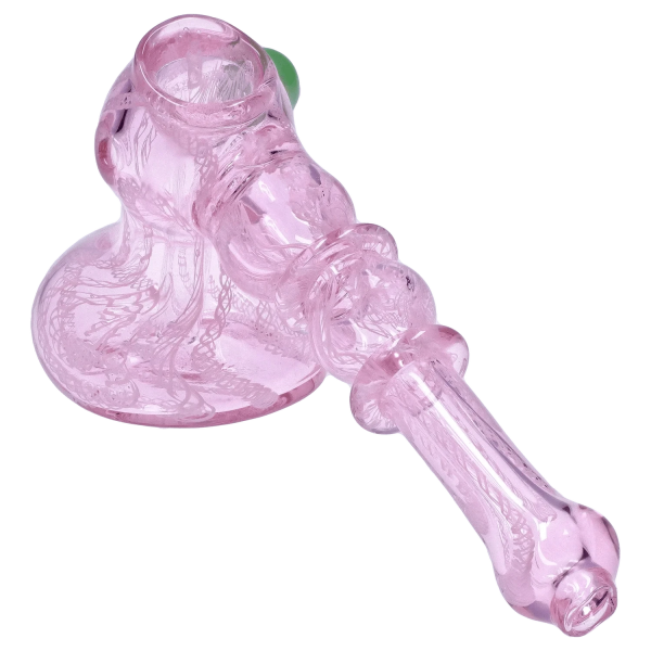 DHC Pink Twist Hammer Bubbler - 6 in.