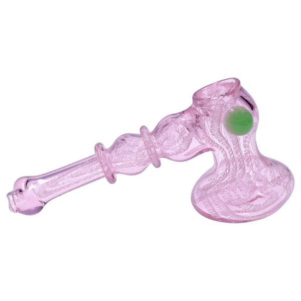 DHC Pink Twist Hammer Bubbler - 6 in.